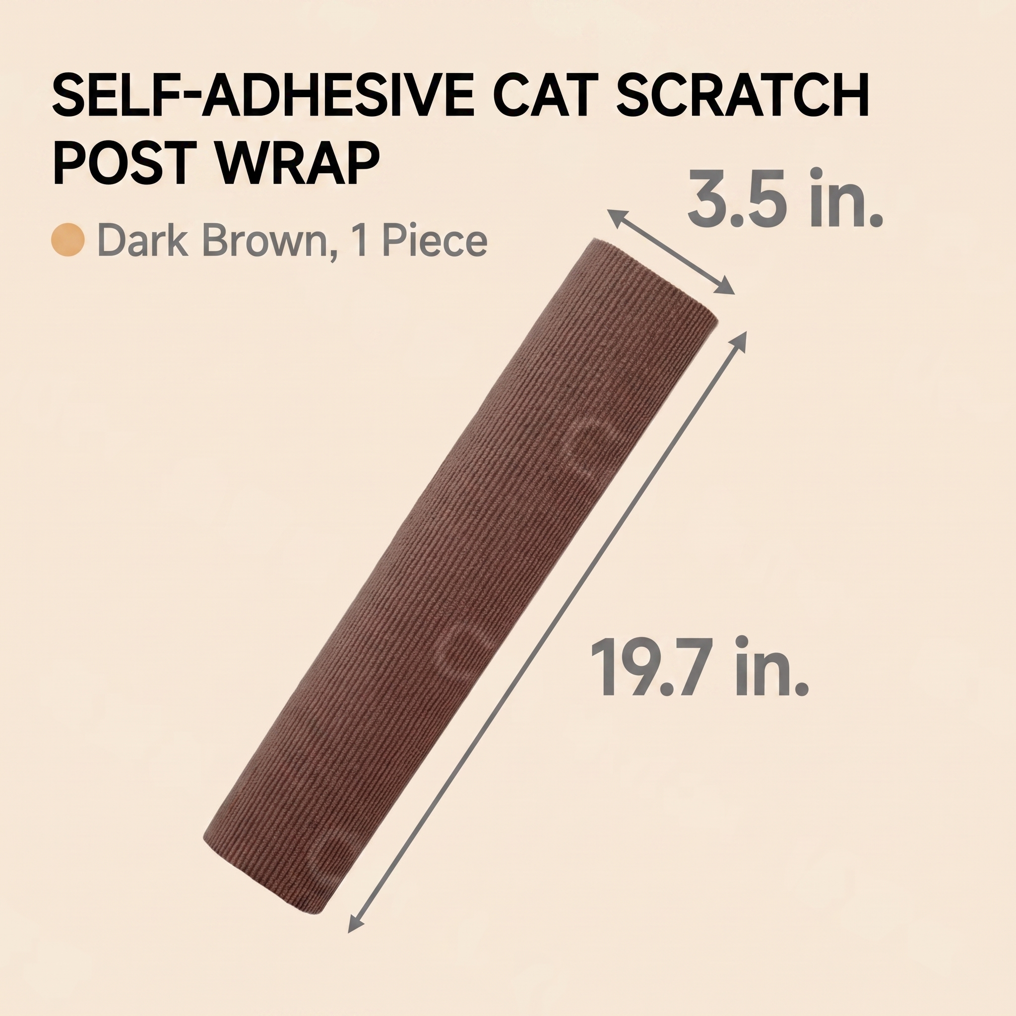 Self-Adhesive Wall-Mounted Cat Scratcher & Climbing Post