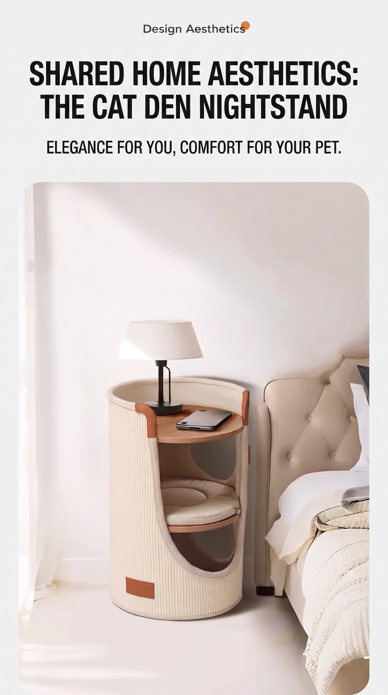 Space-Saving 2-Tier Sisal Cat Tree & Scratcher