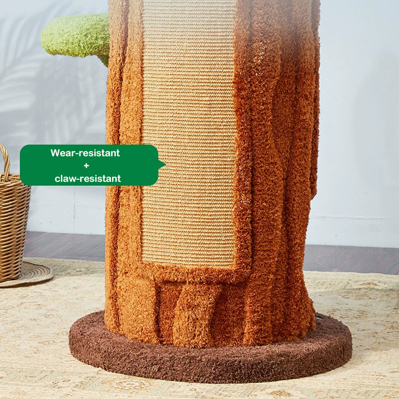 48.8'' H Solid Wood Modern Cat Tree Tower Condo