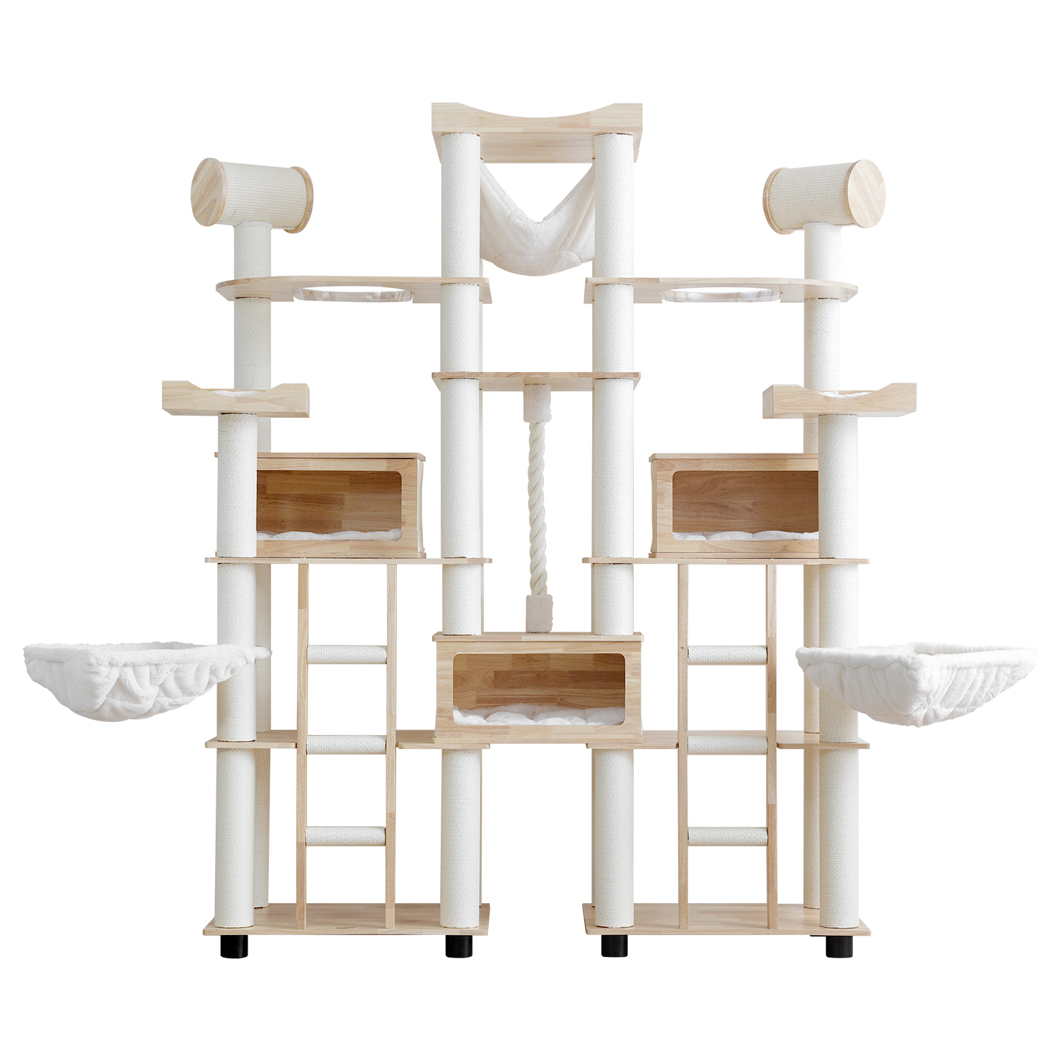 94'' H Large Solid Wood Cat Tree