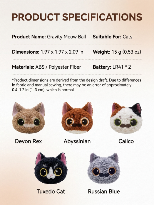 Interactive Meow Ball Cat Toy – Talking Cat Head Ball, Bite-Resistant Self-Play Toy with Sound for Cats