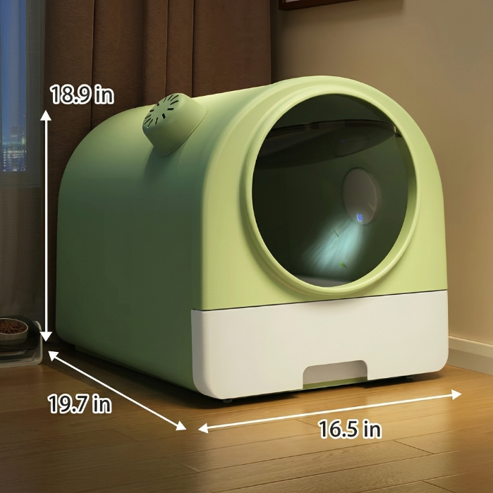 Extra Large Enclosed Cat Litter Box with Pull-Out Drawer, Spill-Proof Covered Litter Pan, Easy Clean Cat Toilet for Indoor Cats