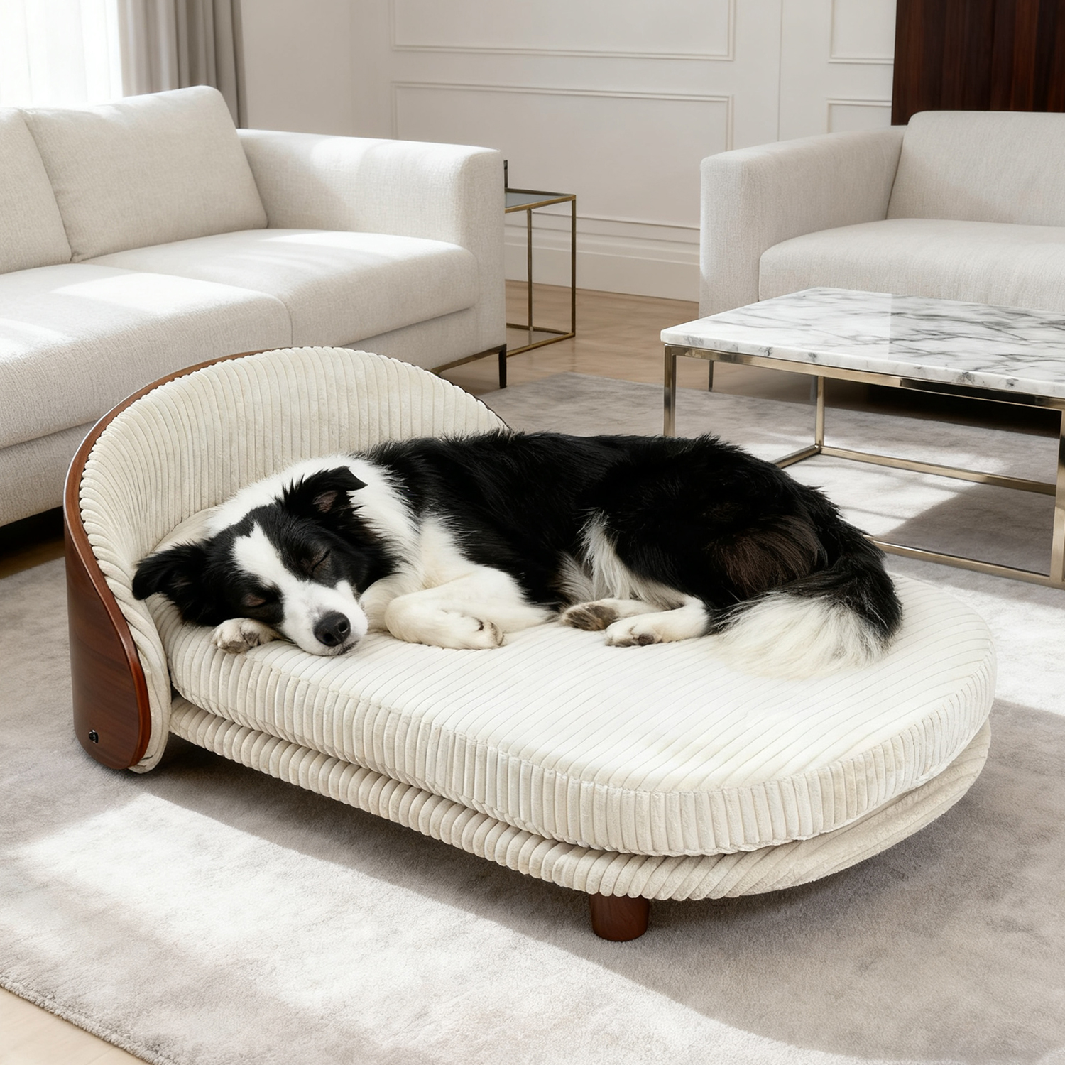 Luxury Solid Wood Dog Bed With Legs