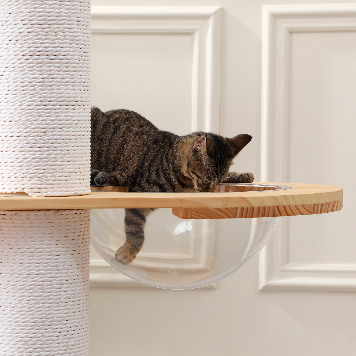 63'' Tall Solid Wood Cat Tree Tower