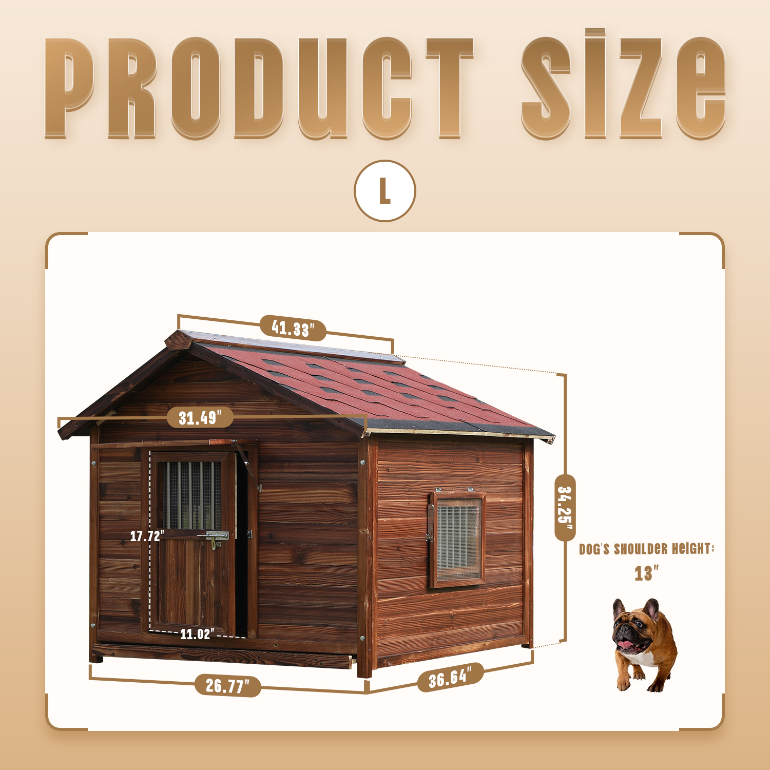 Solid Wood Dog House