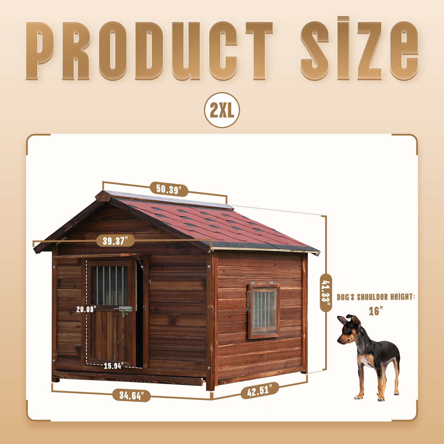 Solid Wood Dog House