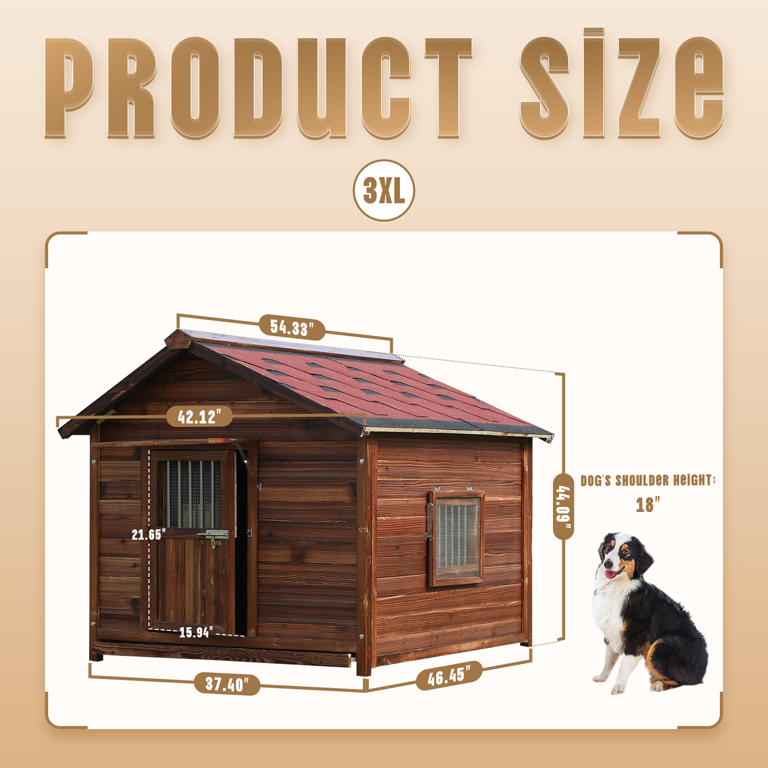 Solid Wood Dog House