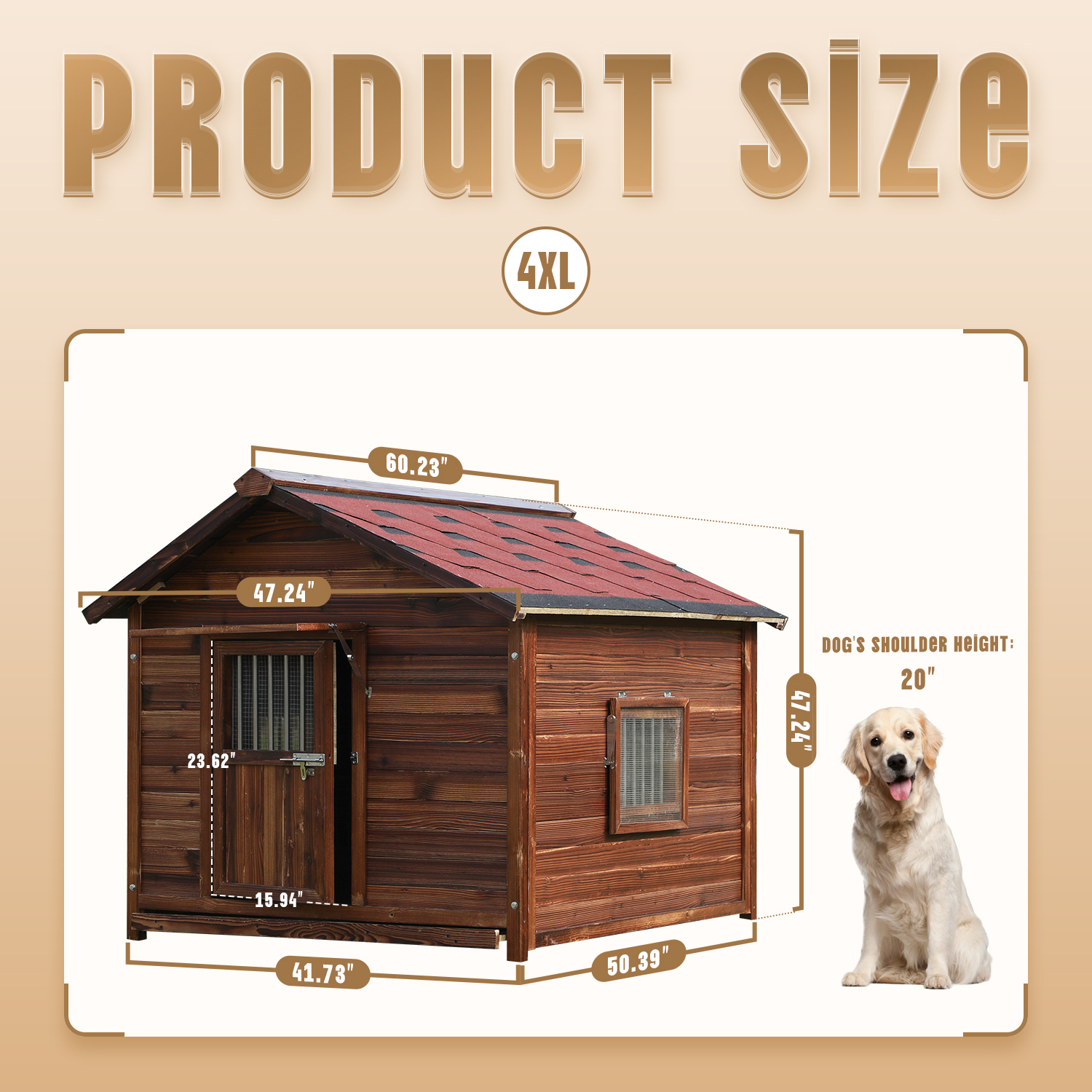 Solid Wood Dog House
