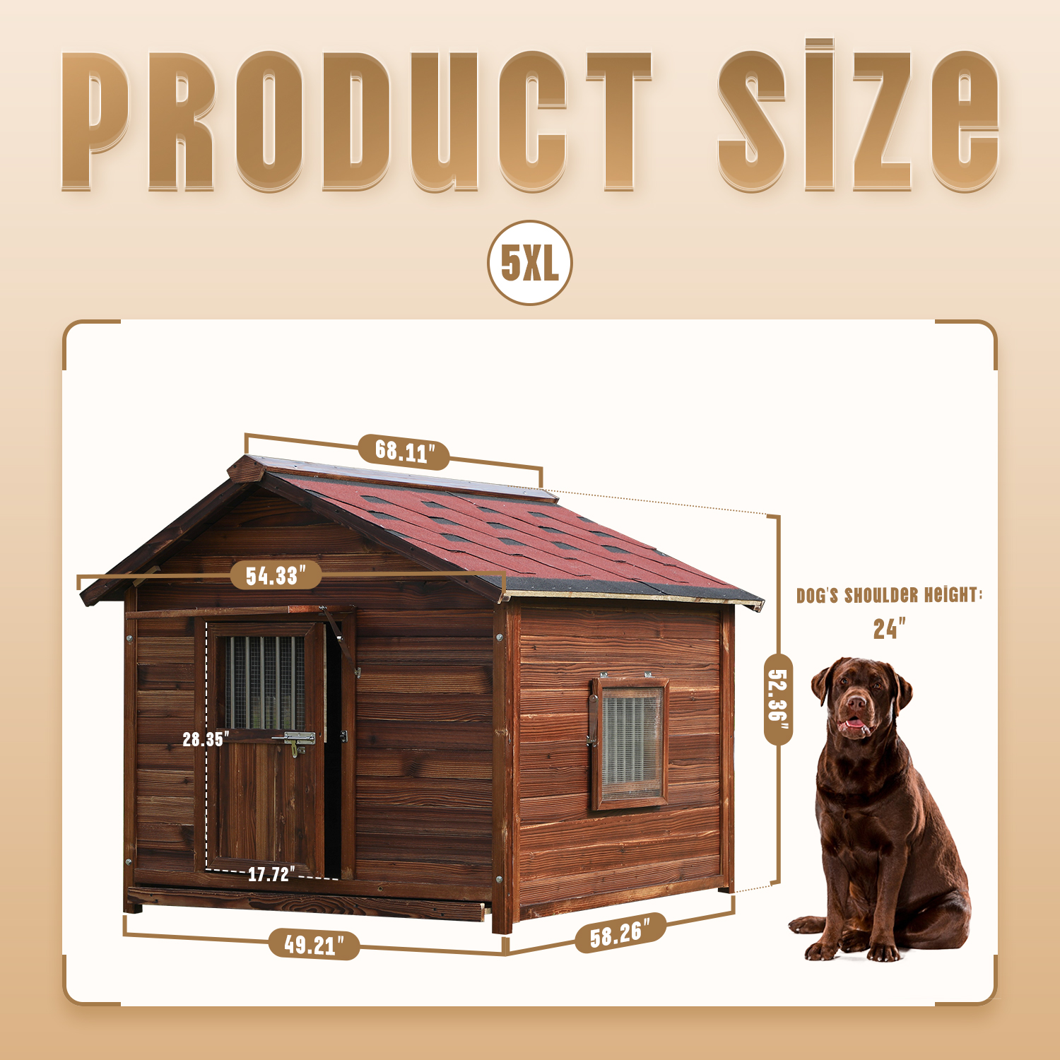 Solid Wood Dog House