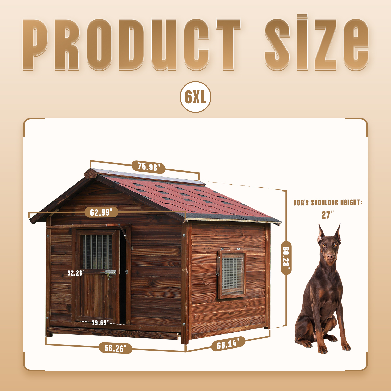 Solid Wood Dog House