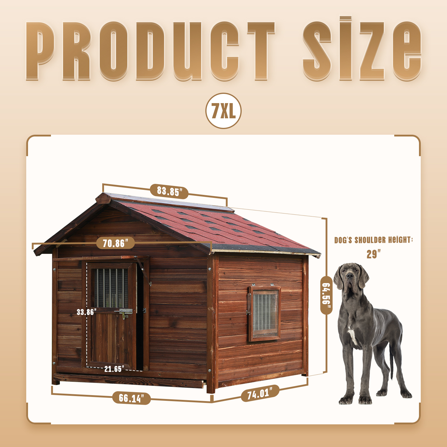 Solid Wood Dog House