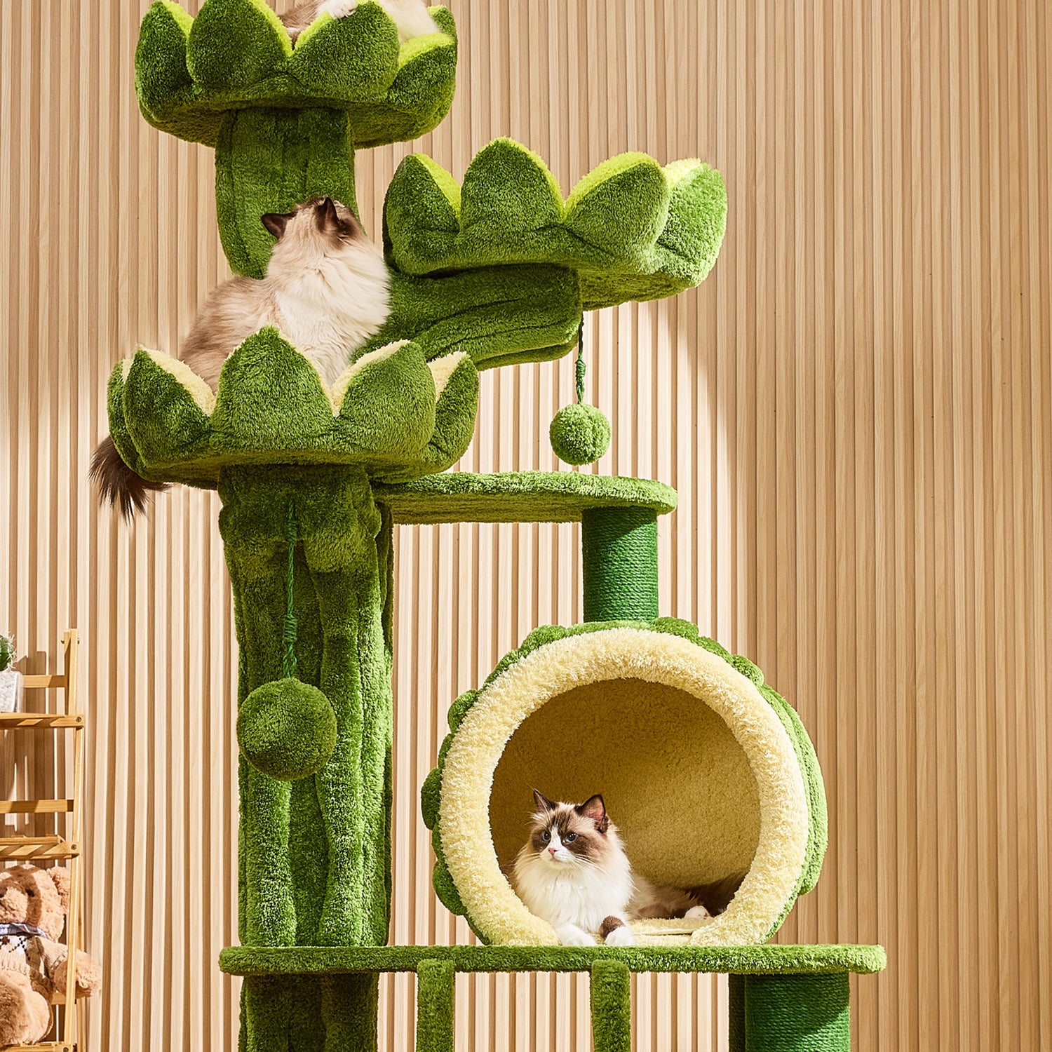 80.3"  Green Luxury Cat Tree 