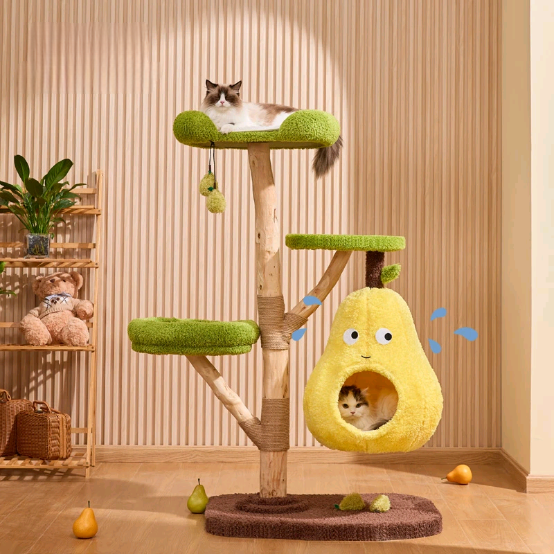 Luxury Tree Fruit Series Big Yellow Pear Cat Tree