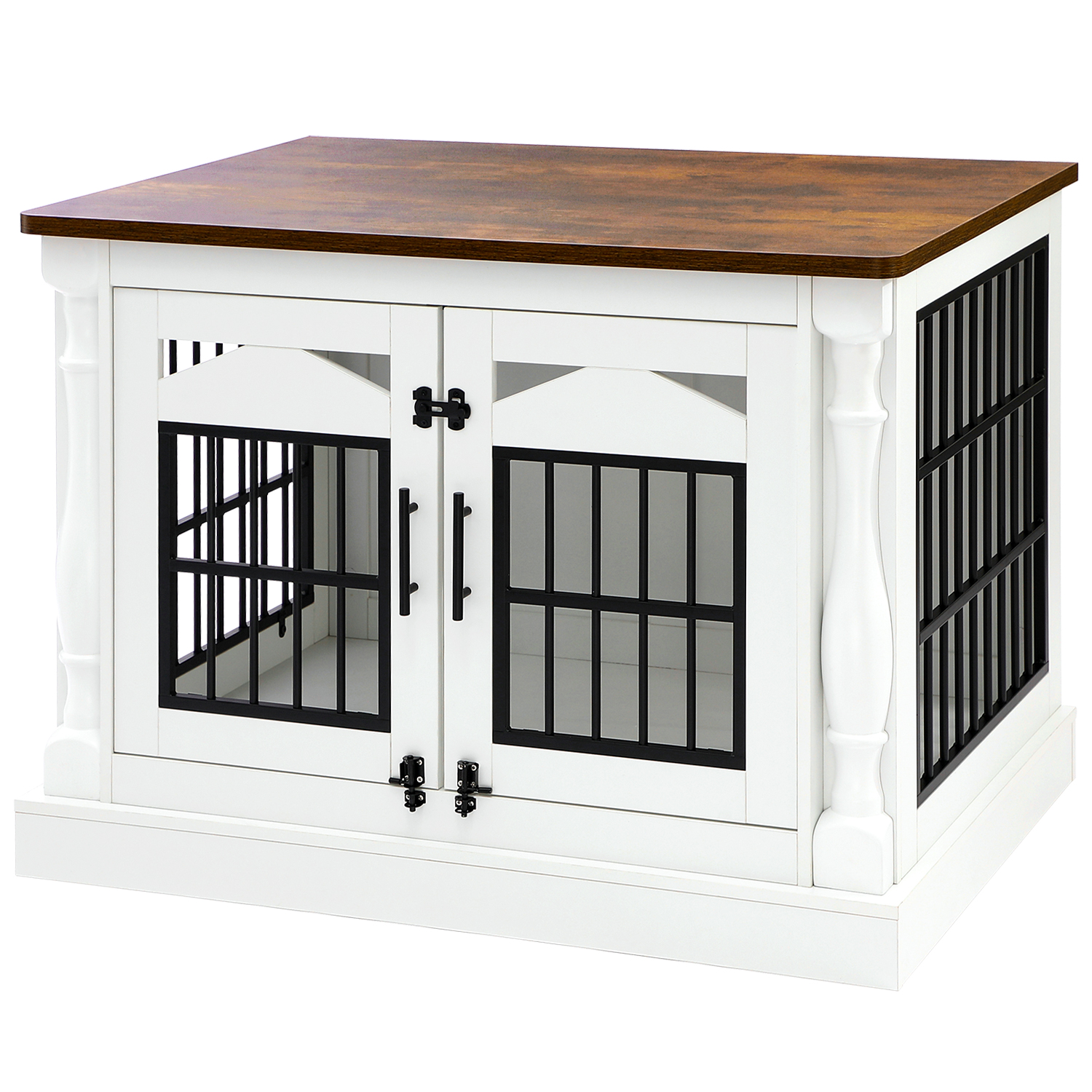 43"W/47"W Roman Column Dog Crate with Dual Lockable Doors