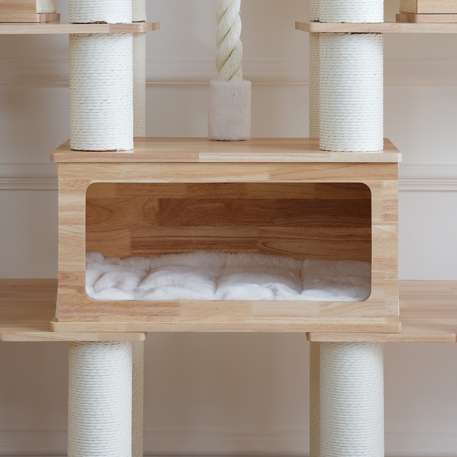 94'' H Large Solid Wood Cat Tree