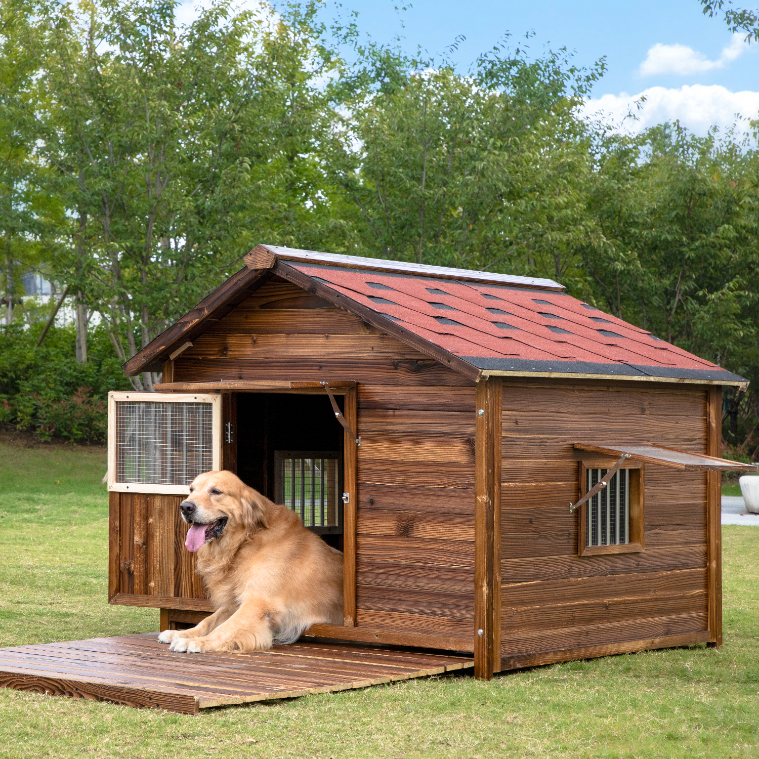Solid Wood Dog House