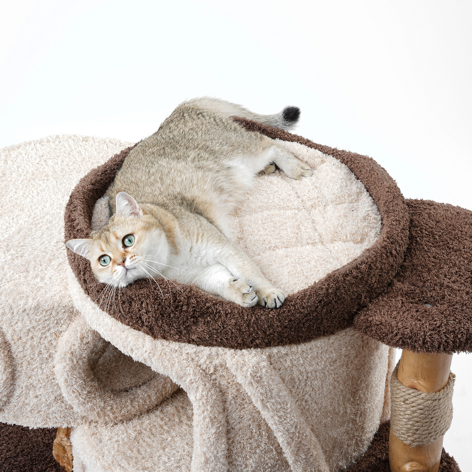 40'' H Solid Wood Cat Tree
