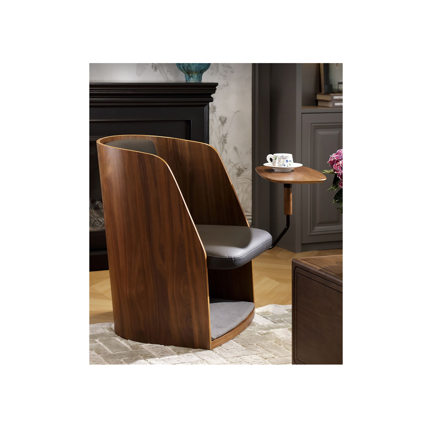 Black Walnut Human-Pet Shared Chair