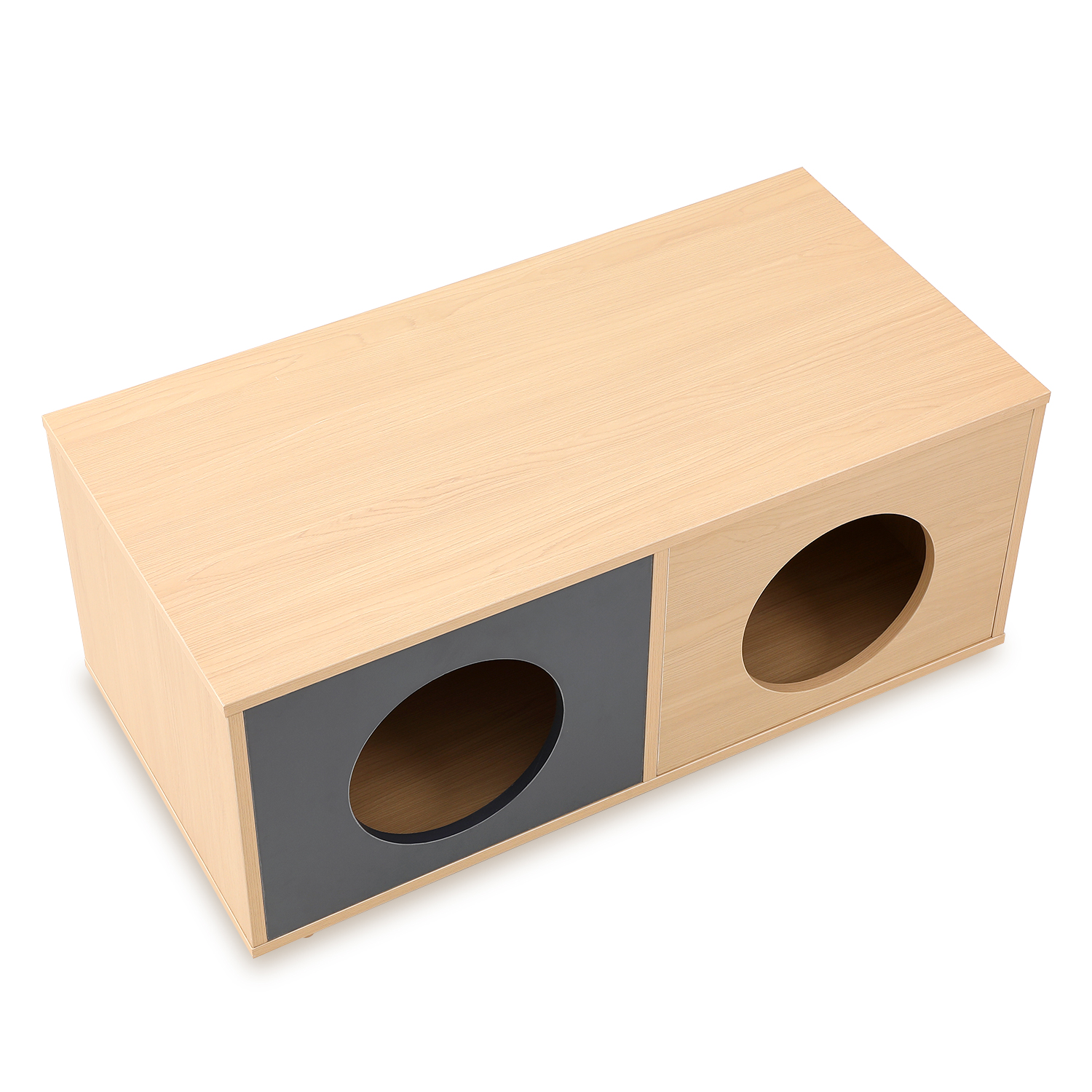 4 Legs Contrasting Color Pet-Friendly Coffee Table with Storage