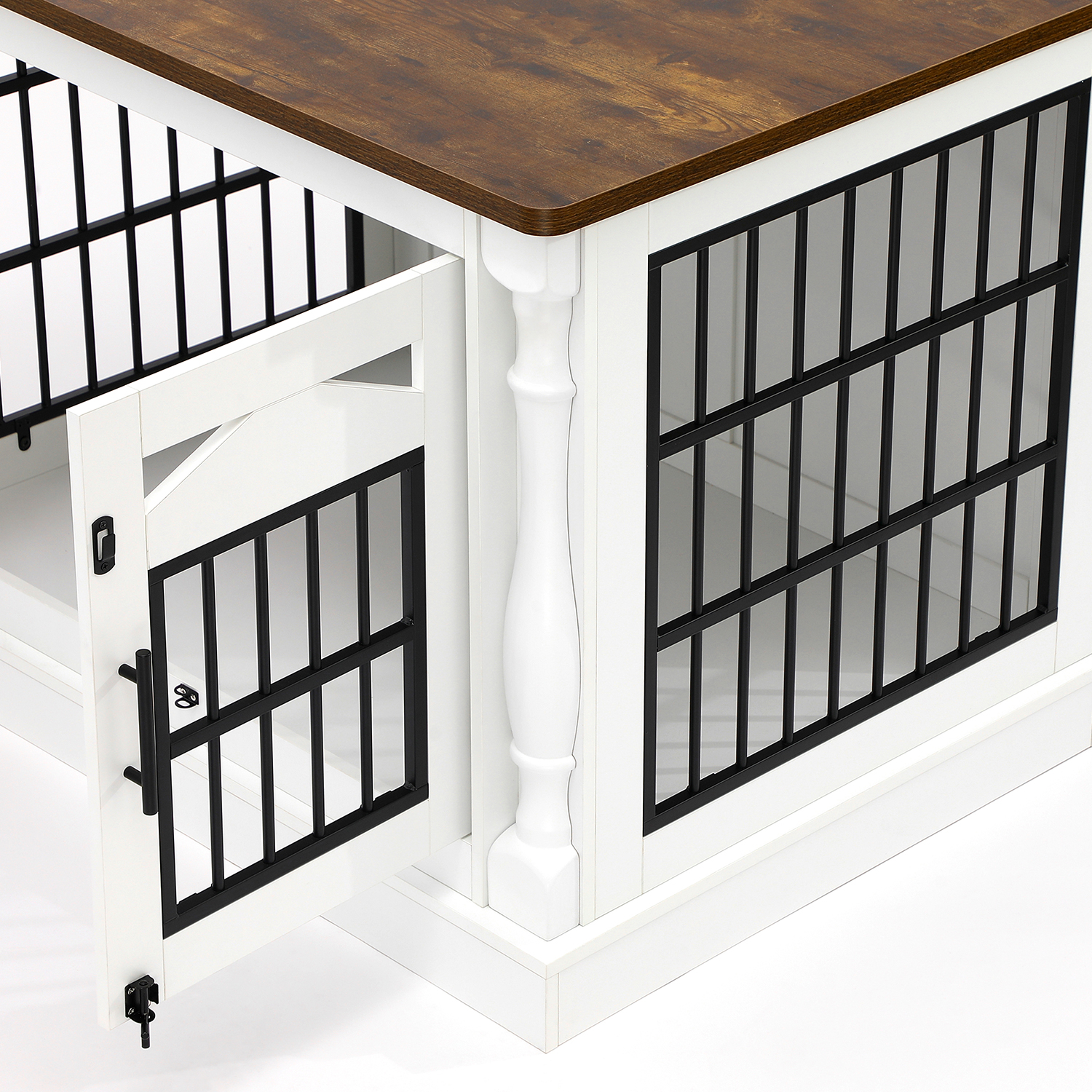 43"W/47"W Roman Column Dog Crate with Dual Lockable Doors