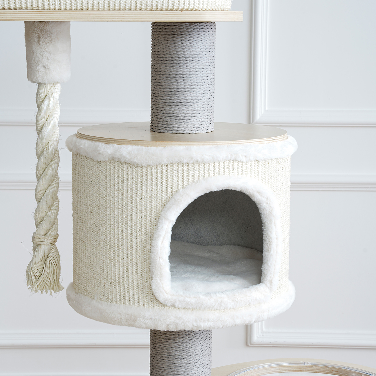 63'' HLarge Solid Wood Cat Tree
