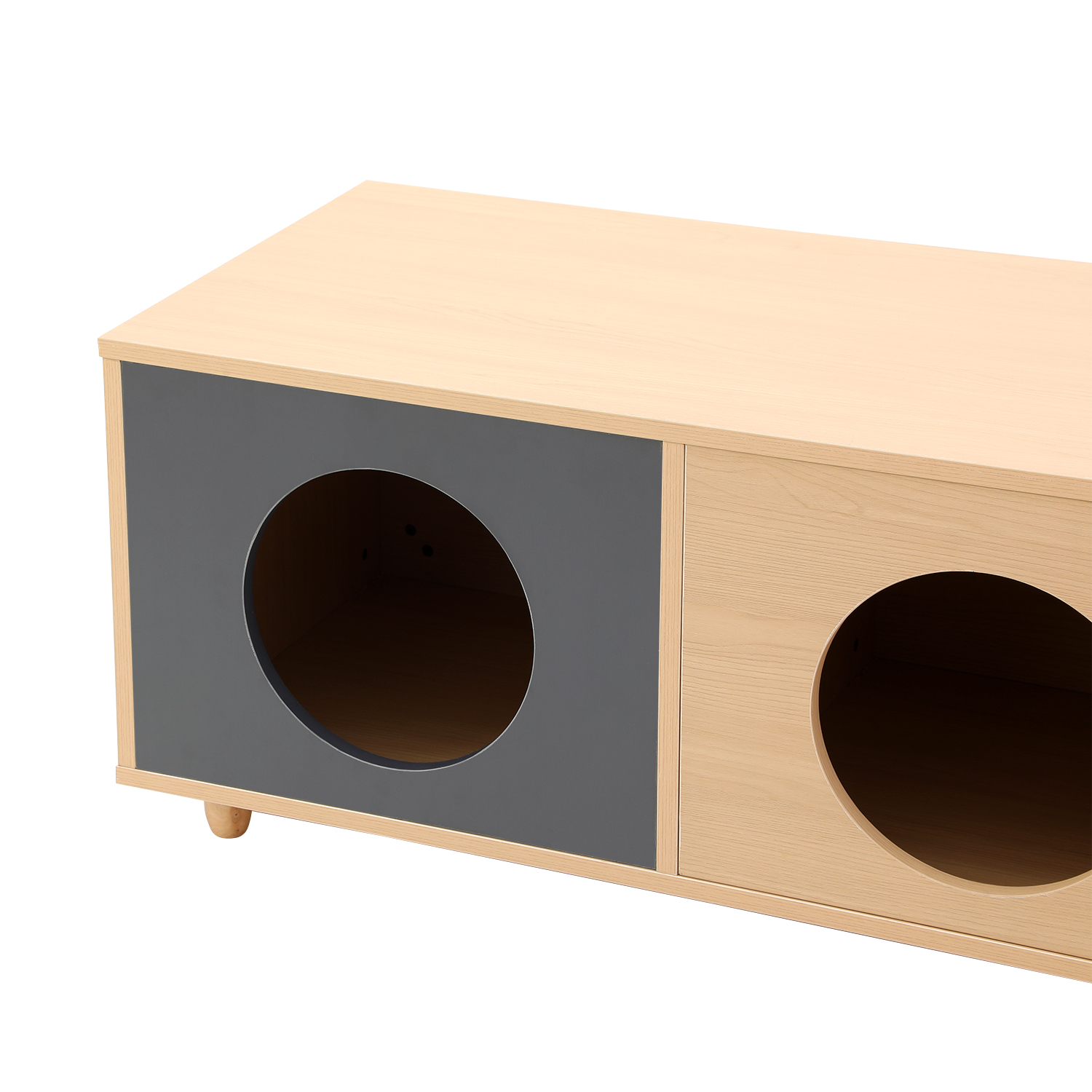 4 Legs Contrasting Color Pet-Friendly Coffee Table with Storage