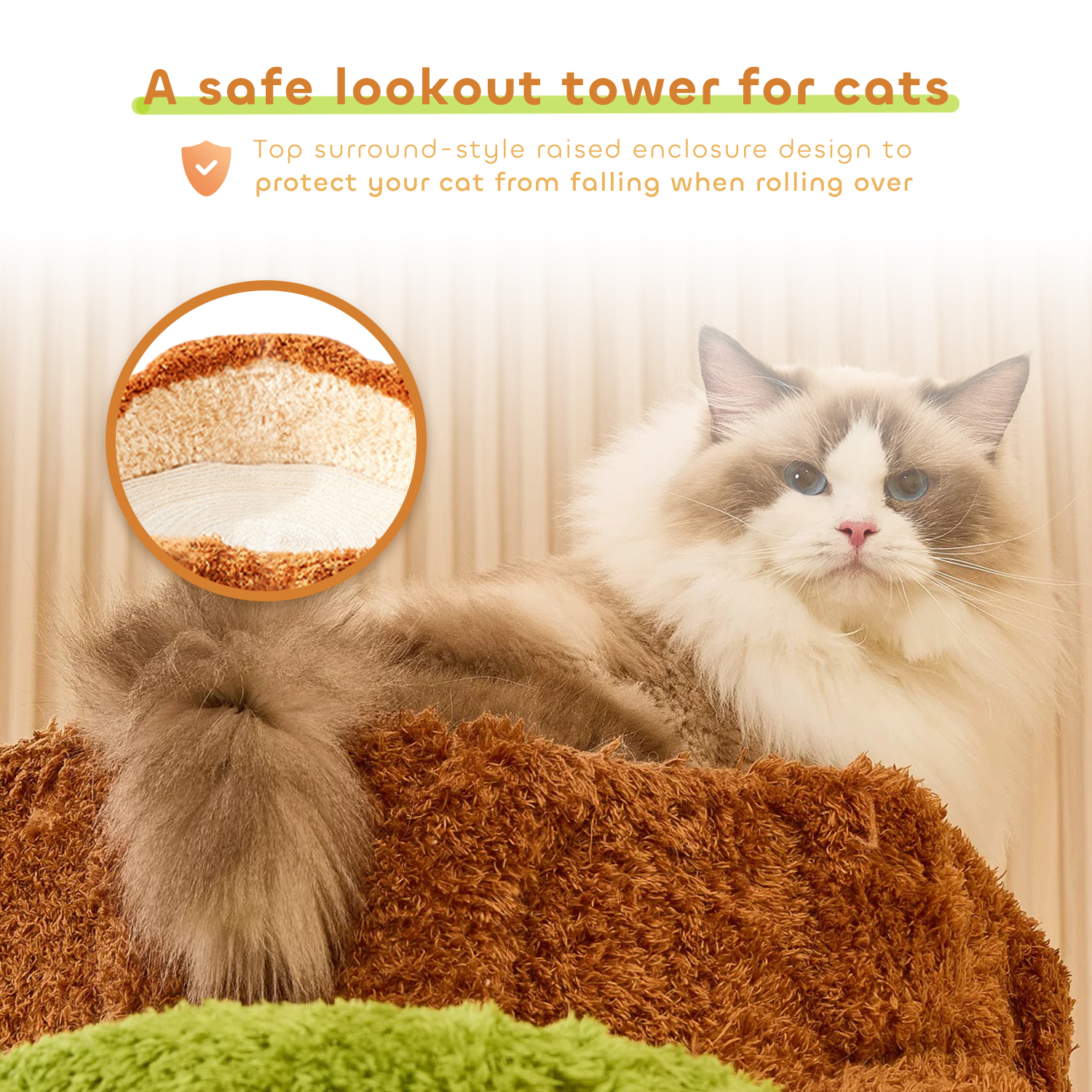 91" Solid Wood Large Cat Tree Tower Condo