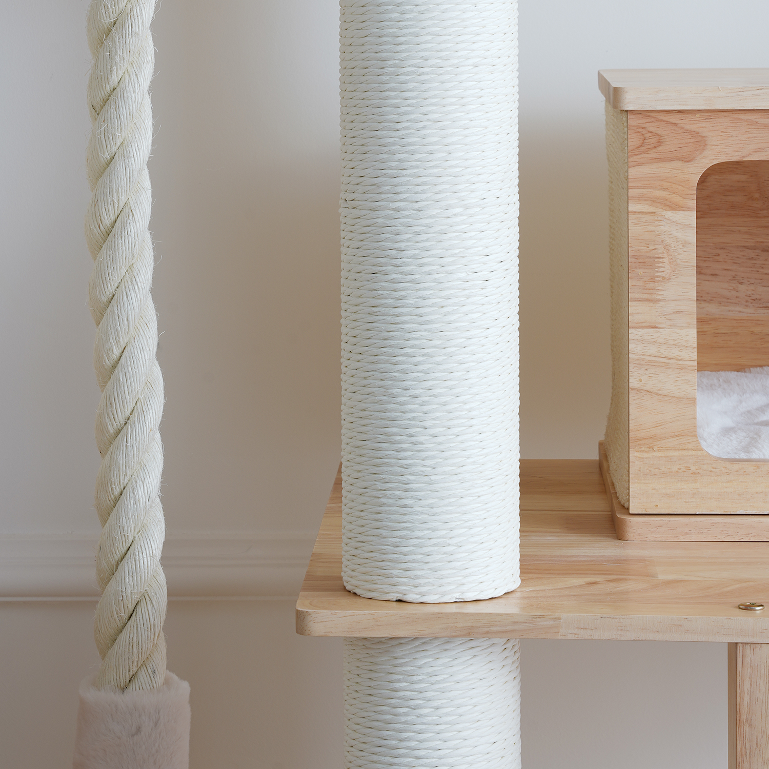94'' H Large Solid Wood Cat Tree