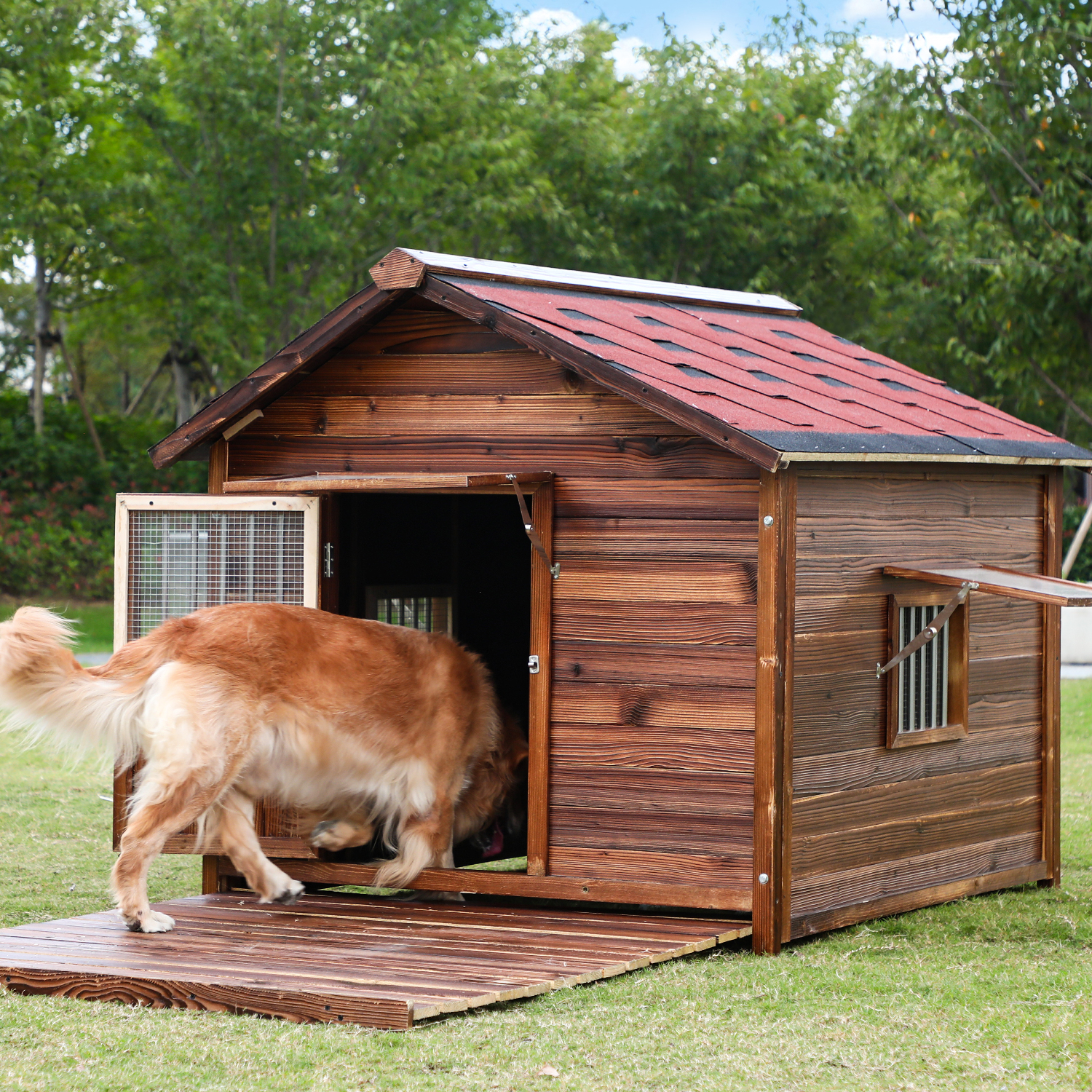 Solid Wood Dog House