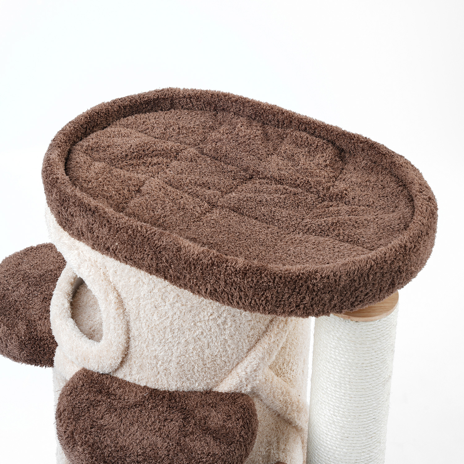 37'' H Solid Wood Cat Tree