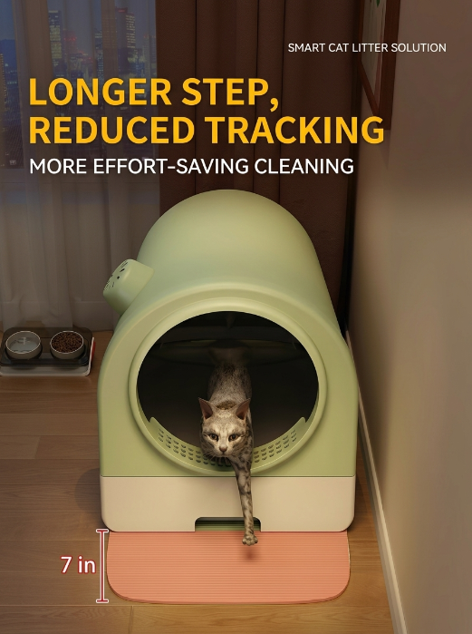 Extra Large Enclosed Cat Litter Box with Pull-Out Drawer, Spill-Proof Covered Litter Pan, Easy Clean Cat Toilet for Indoor Cats
