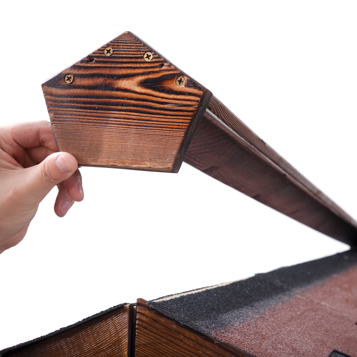 Solid Wood Outdoor Dog House with Patio