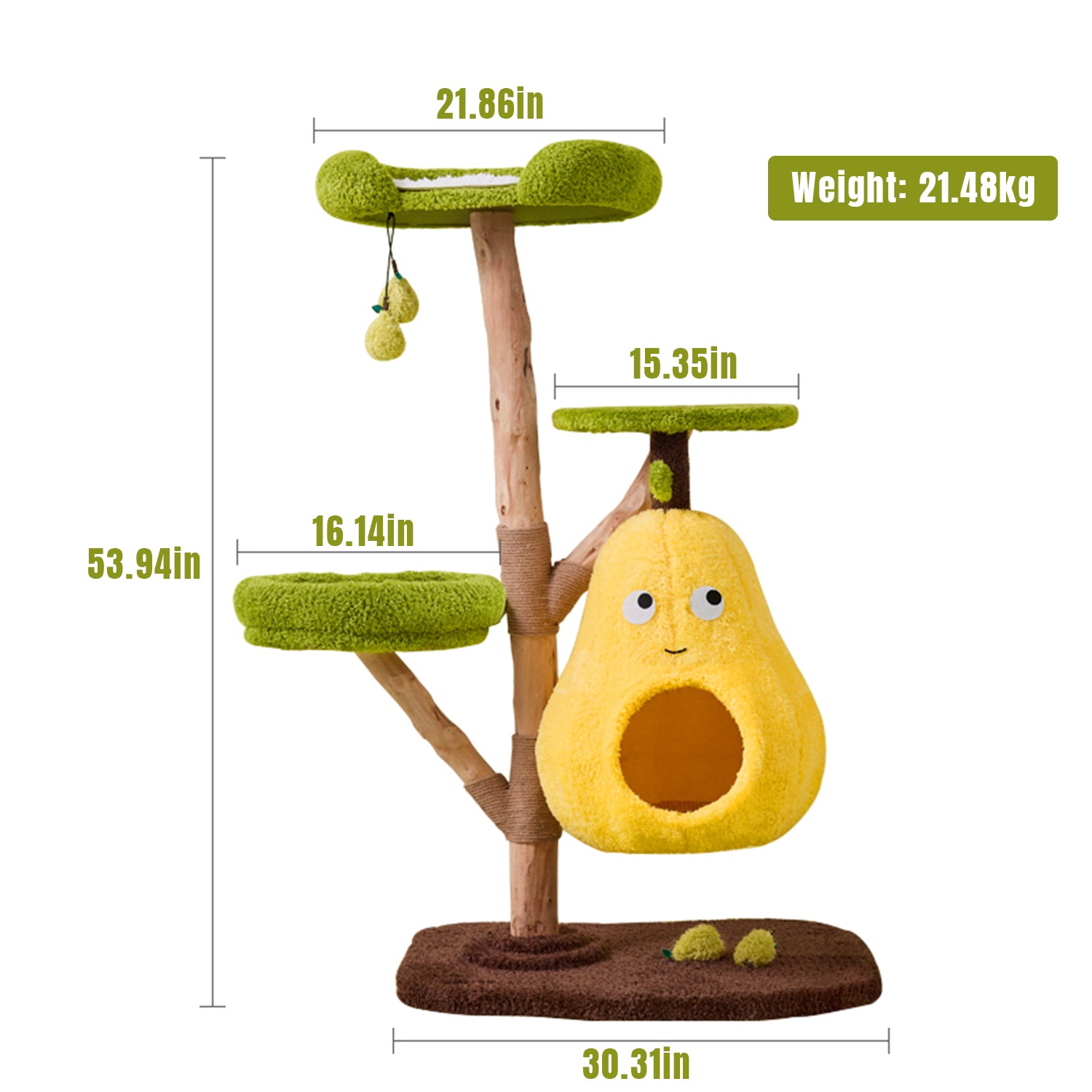 Luxury Tree Fruit Series Big Yellow Pear Cat Tree