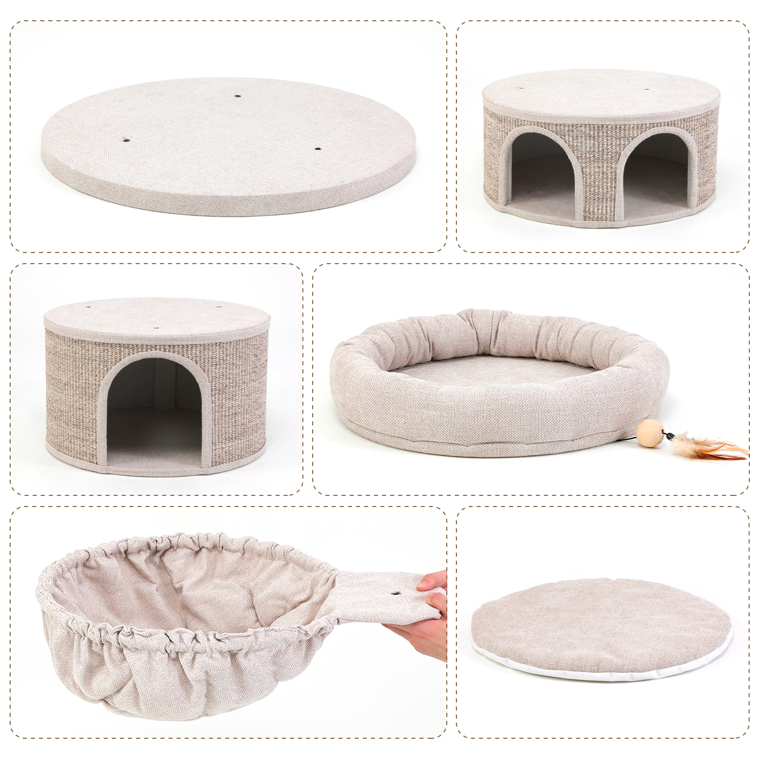 65" Luxury Cat Tree for Multi-Cat and Large Cats