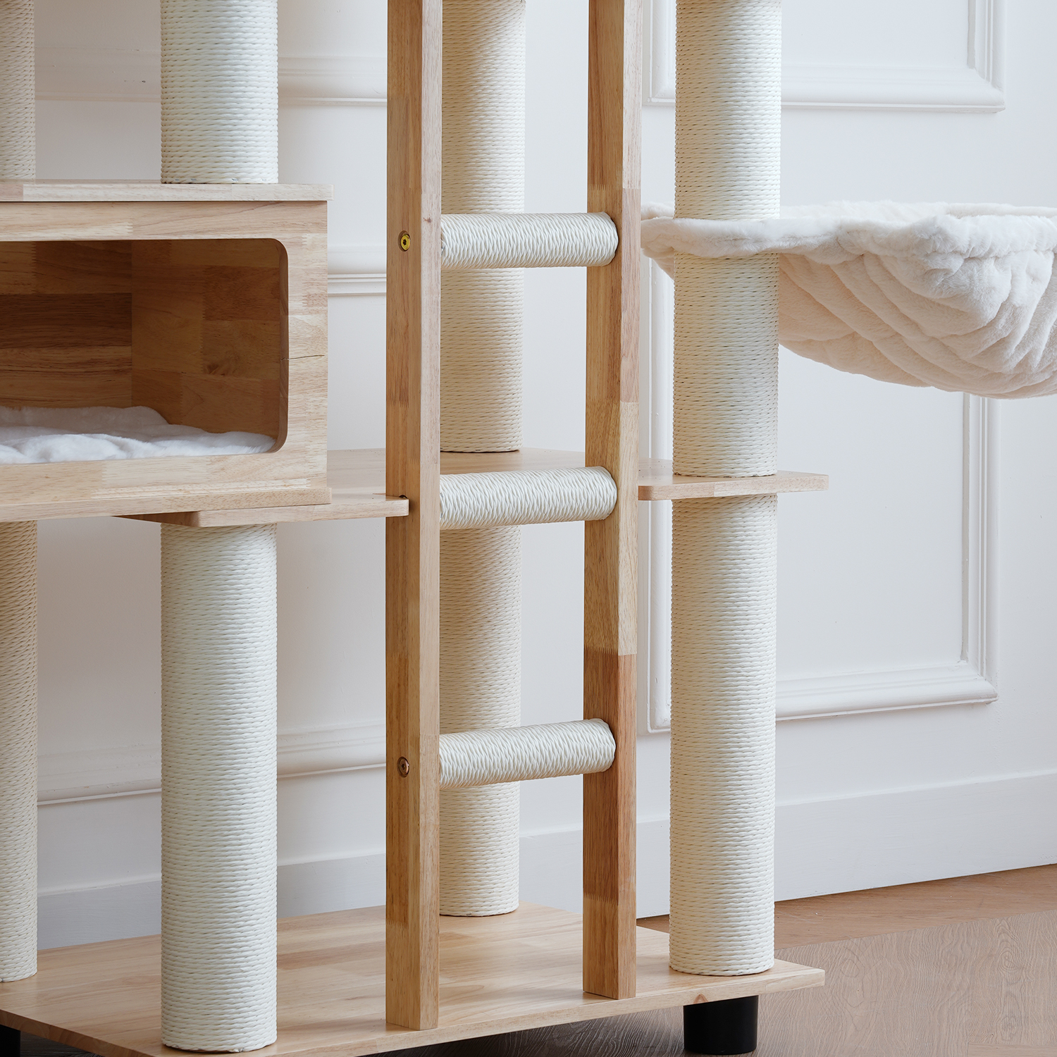 94'' H Large Solid Wood Cat Tree