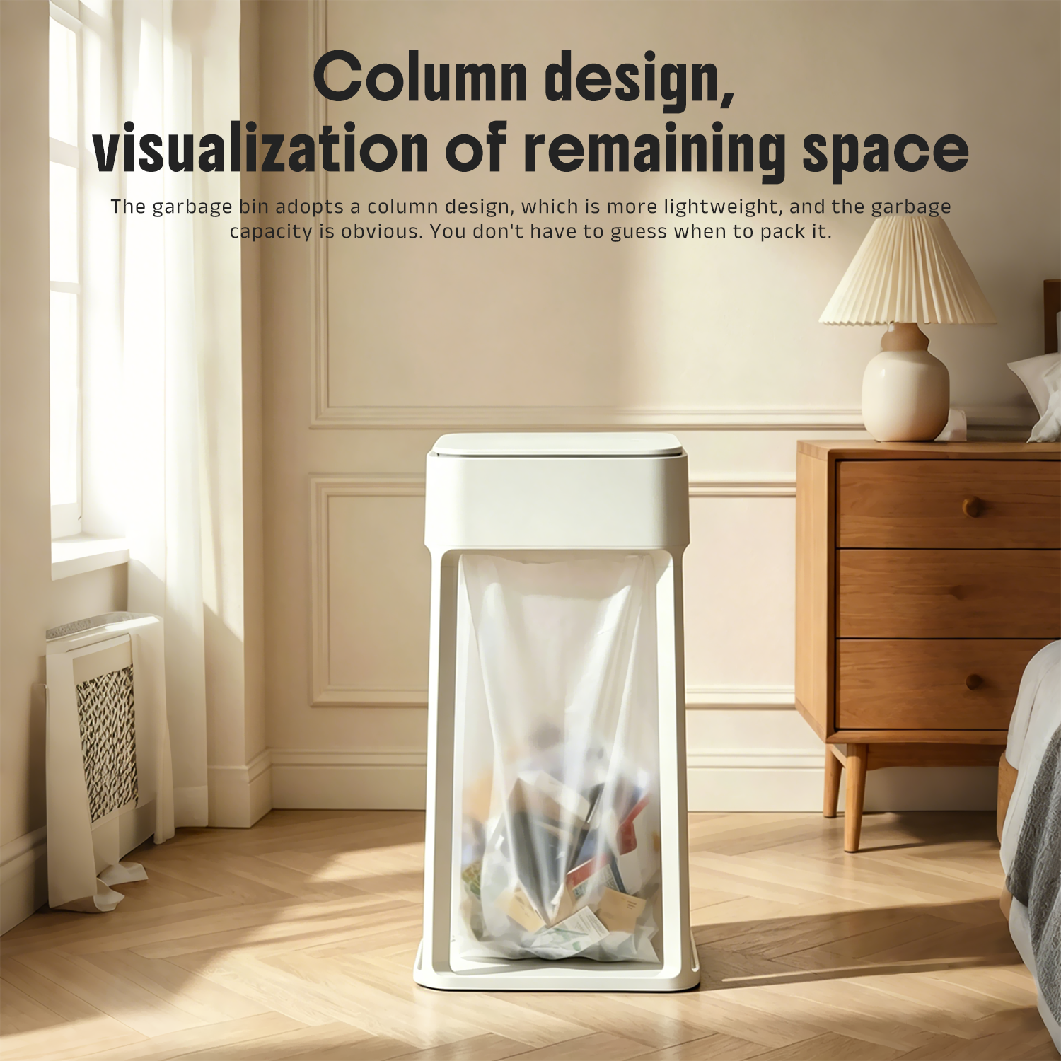 [Copy]Self-Sealing & Self-Changing Automatic Trash Can, 5.3 Gallon (20L) Smart Trash Can Motion Sensor, Touchless Garbage Can with Lid for Kitchen, Bathroom, Bedroom, Office, Odor-Sealing Design