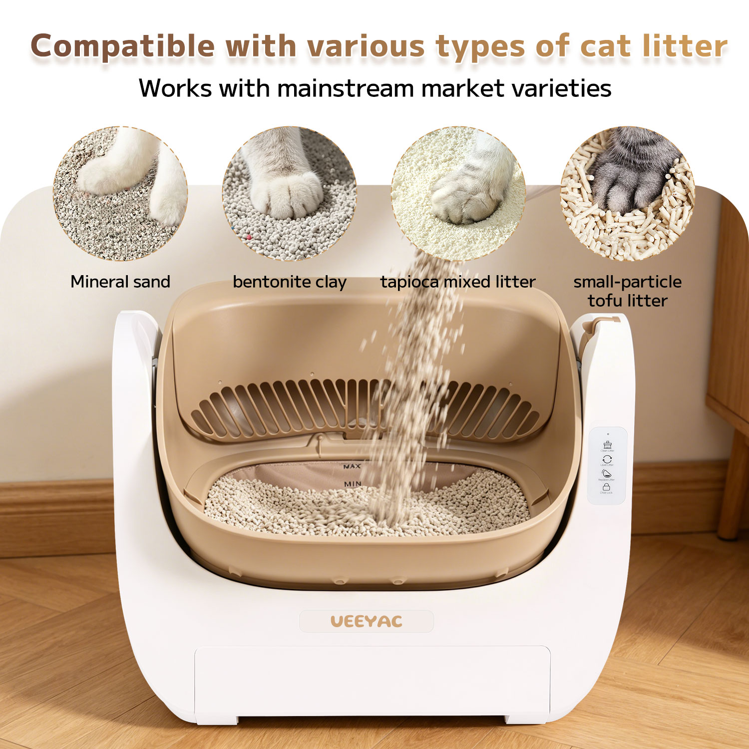 Smart Self Cleaning Litter Box for Large Cats and Multi Cat Households Extra Large Capacity Automatic Scooping Odor Control Ideal for Big Breeds Maine Coon Ragdoll