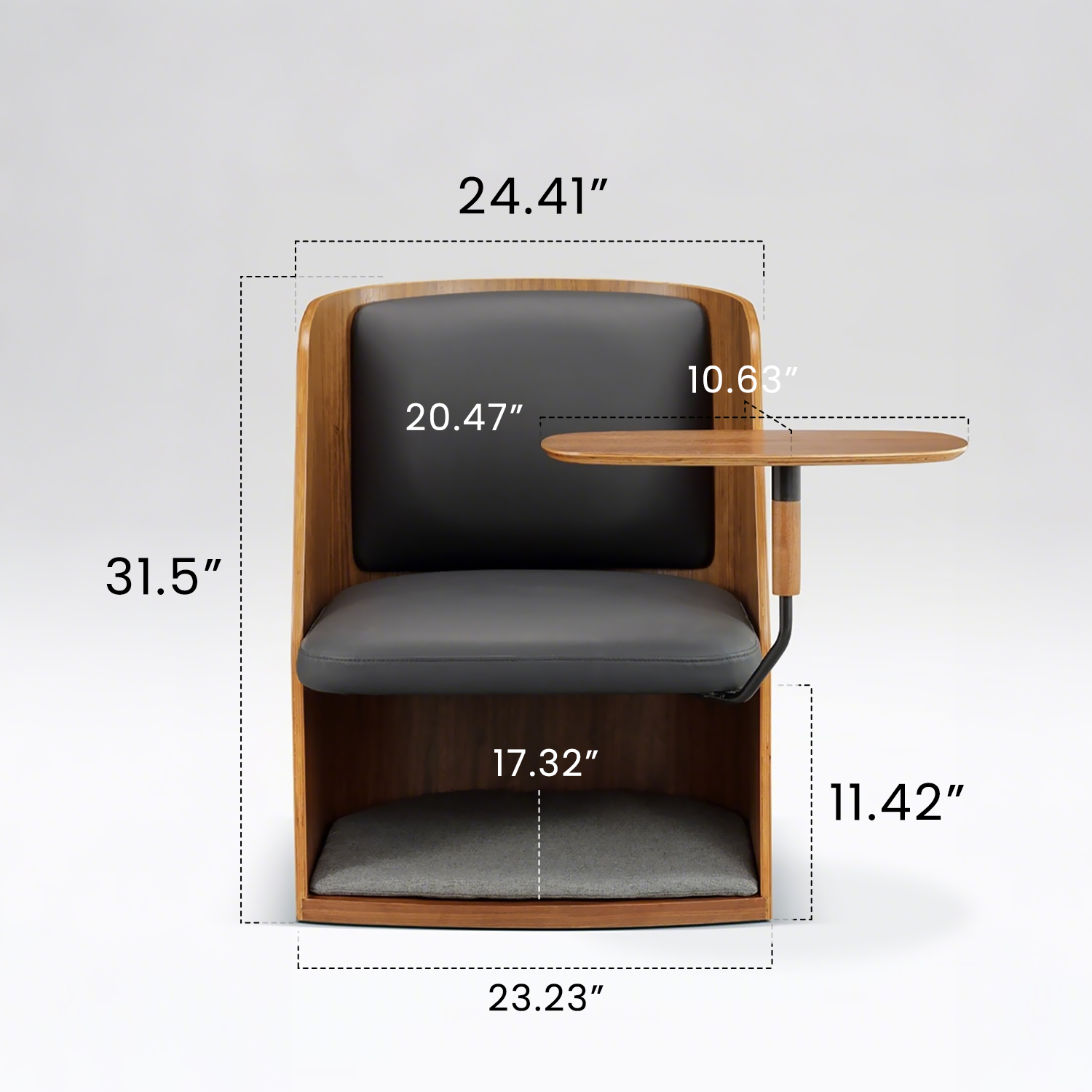 Black Walnut Veneer Human-Pet Shared Chair