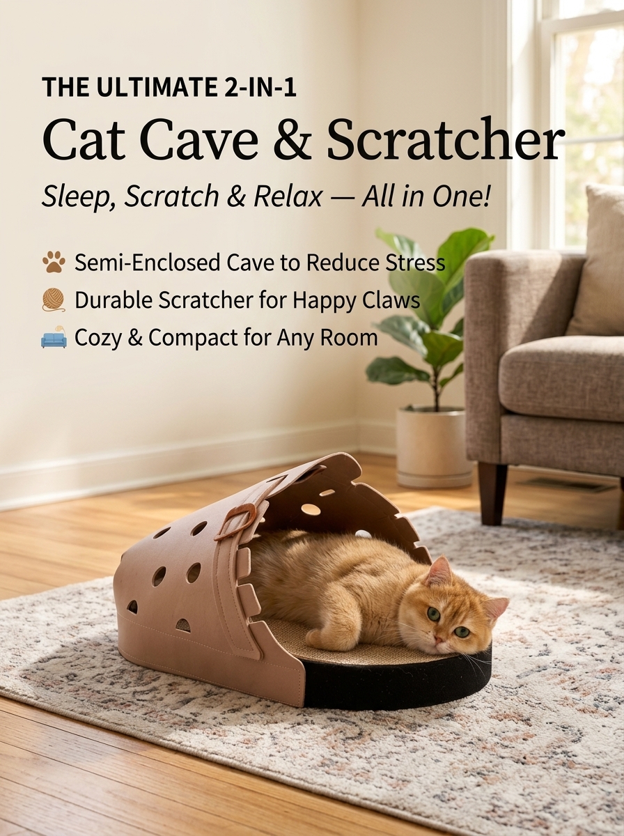 Birkenstock-Inspired Cat Scratcher Bed | Jute Cat Lounge