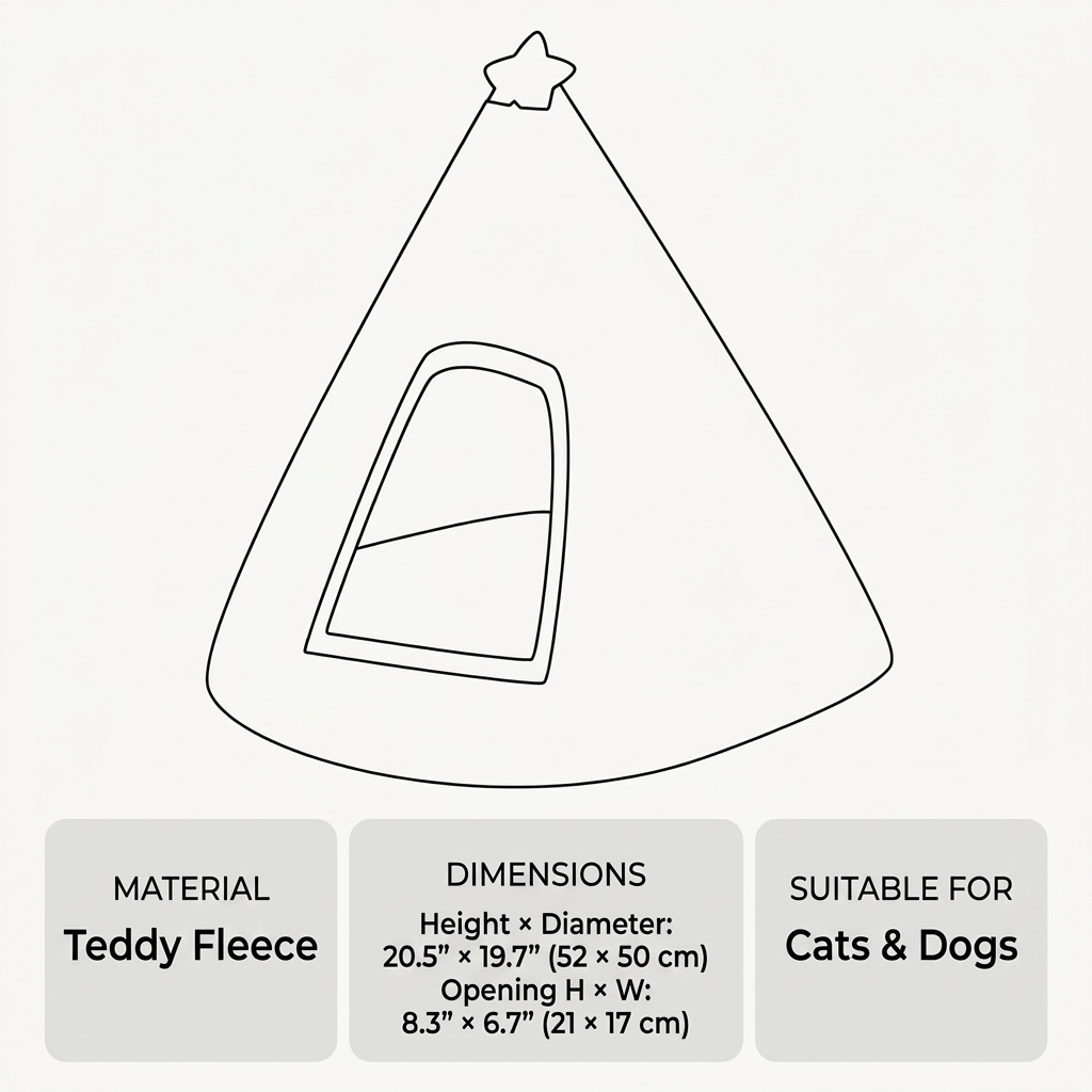 Christmas Tree Felt Cat Cave Bed Cat Christmas Tree– Cozy Enclosed Cat House for Winter