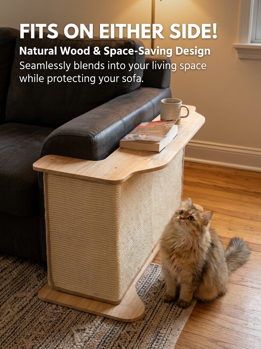36.2" Long Couch Protector & Cat Lounger – Large Sofa Cat Scratcher
