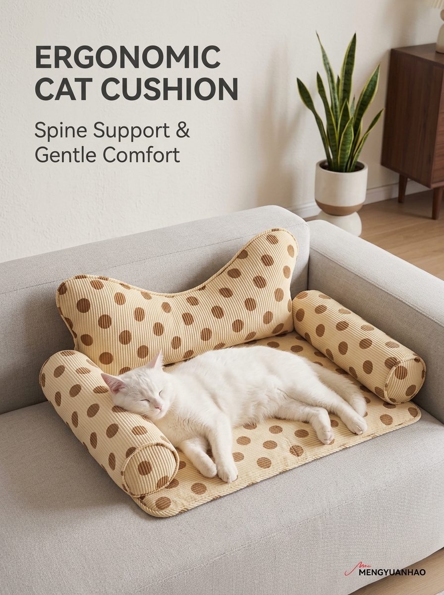 Thick & Cozy Sofa-Style Pet Bed | Large Dog & Cat Cushion