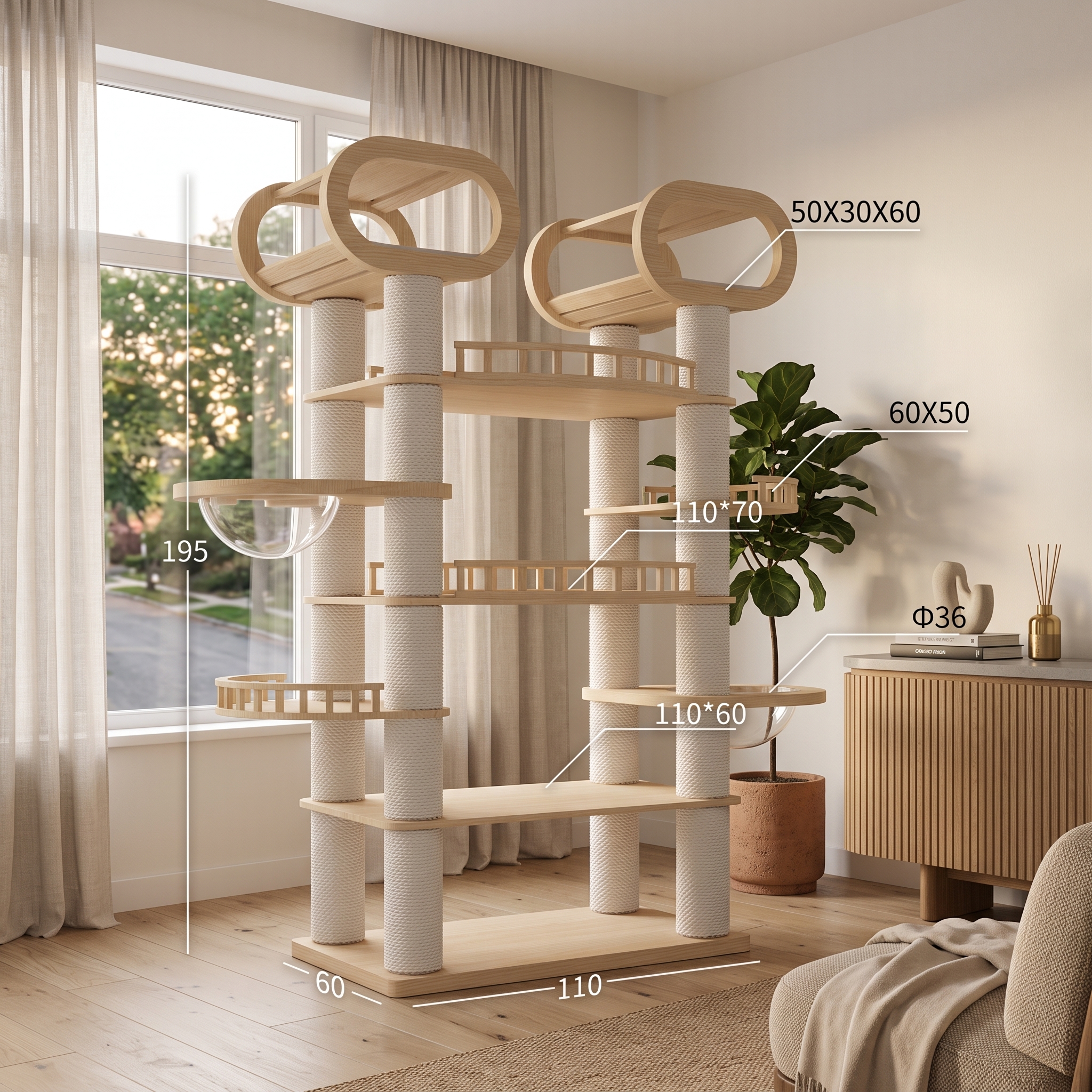 Luxury Large Cat Tree & Condo for Large Cats