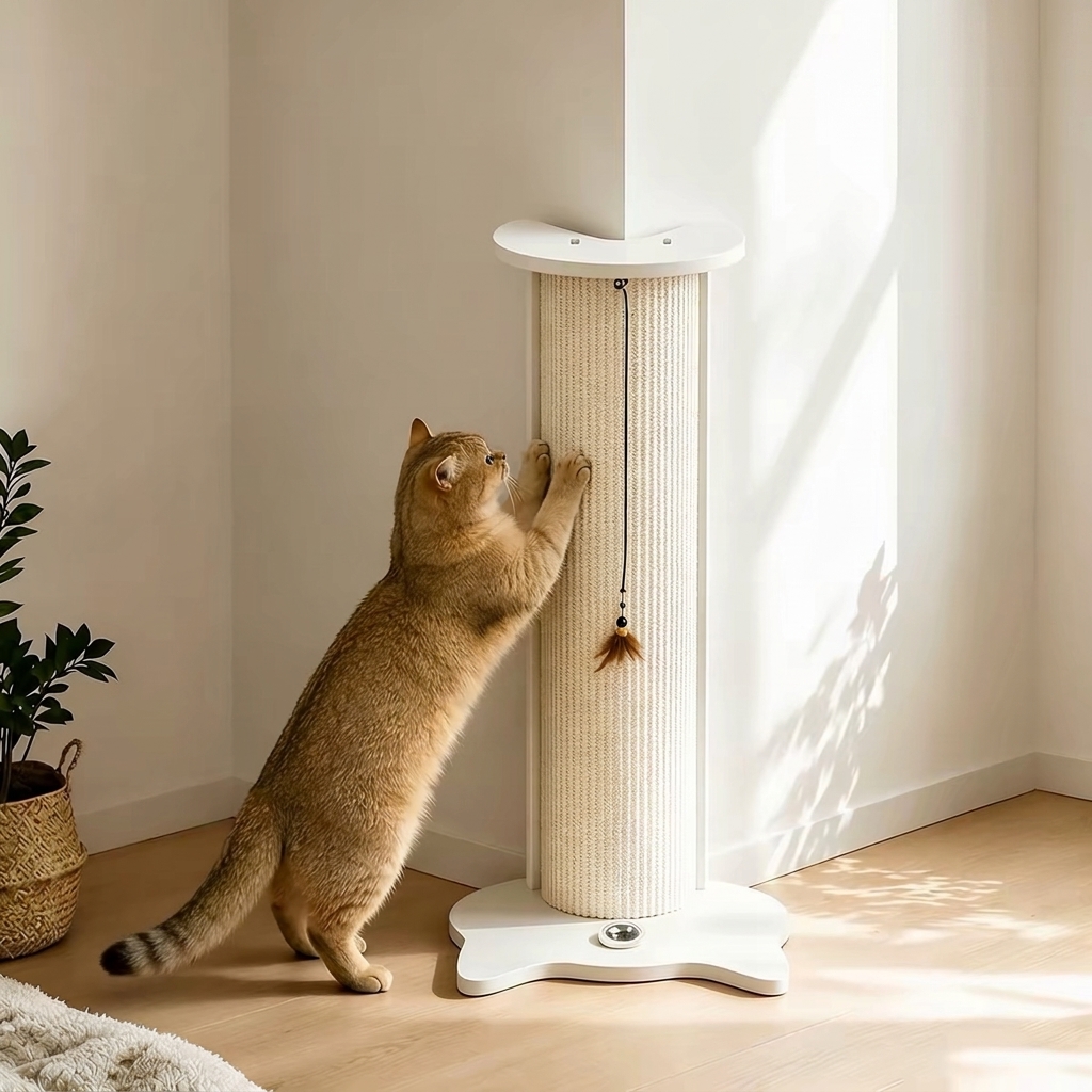 Corner Cat Scratcher for Wall & Furniture Protection | Natural Sisal Cat Scratching Post for Indoor Cats