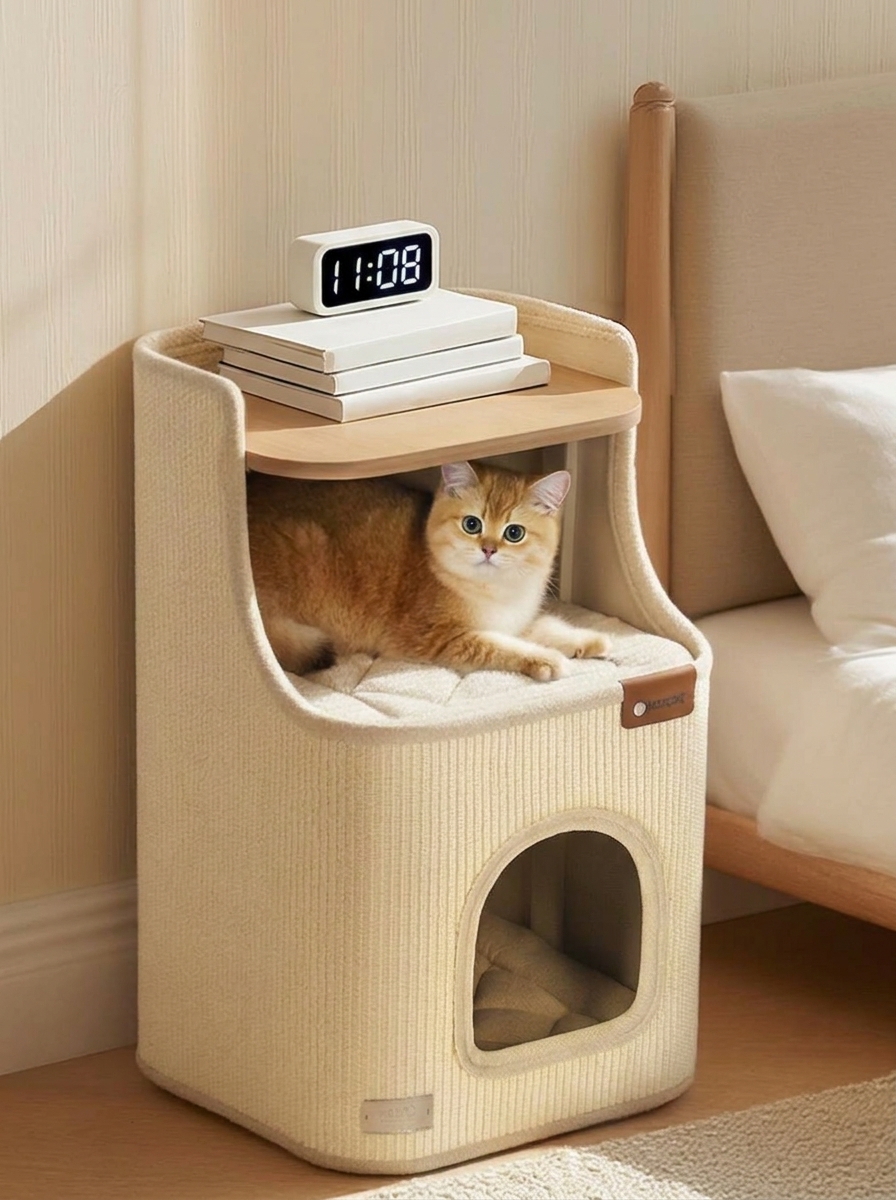 Multi-Functional Cat Condo & Scratcher | Modern Cat Furniture