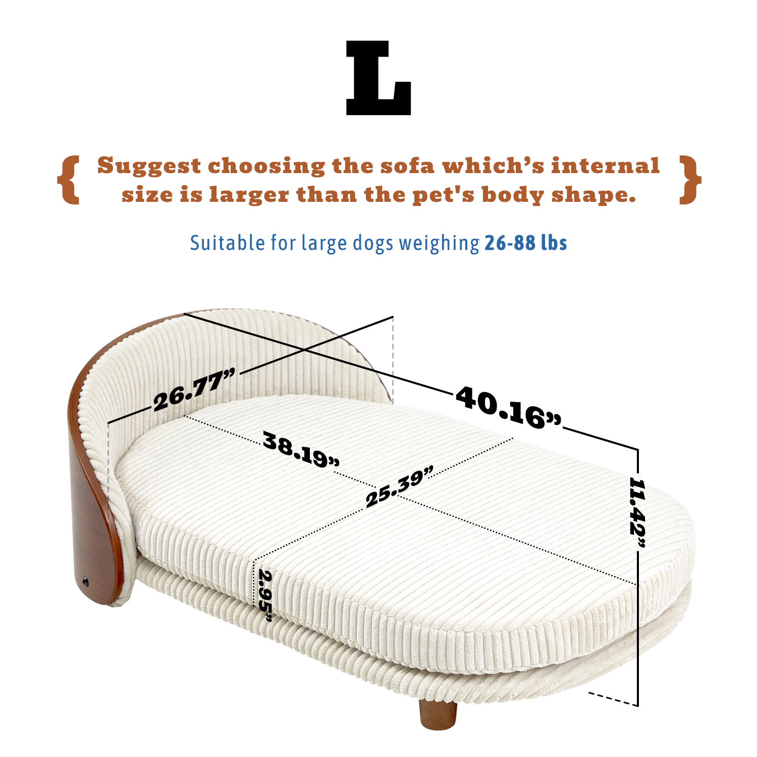 Luxury Solid Wood Dog Bed With Legs