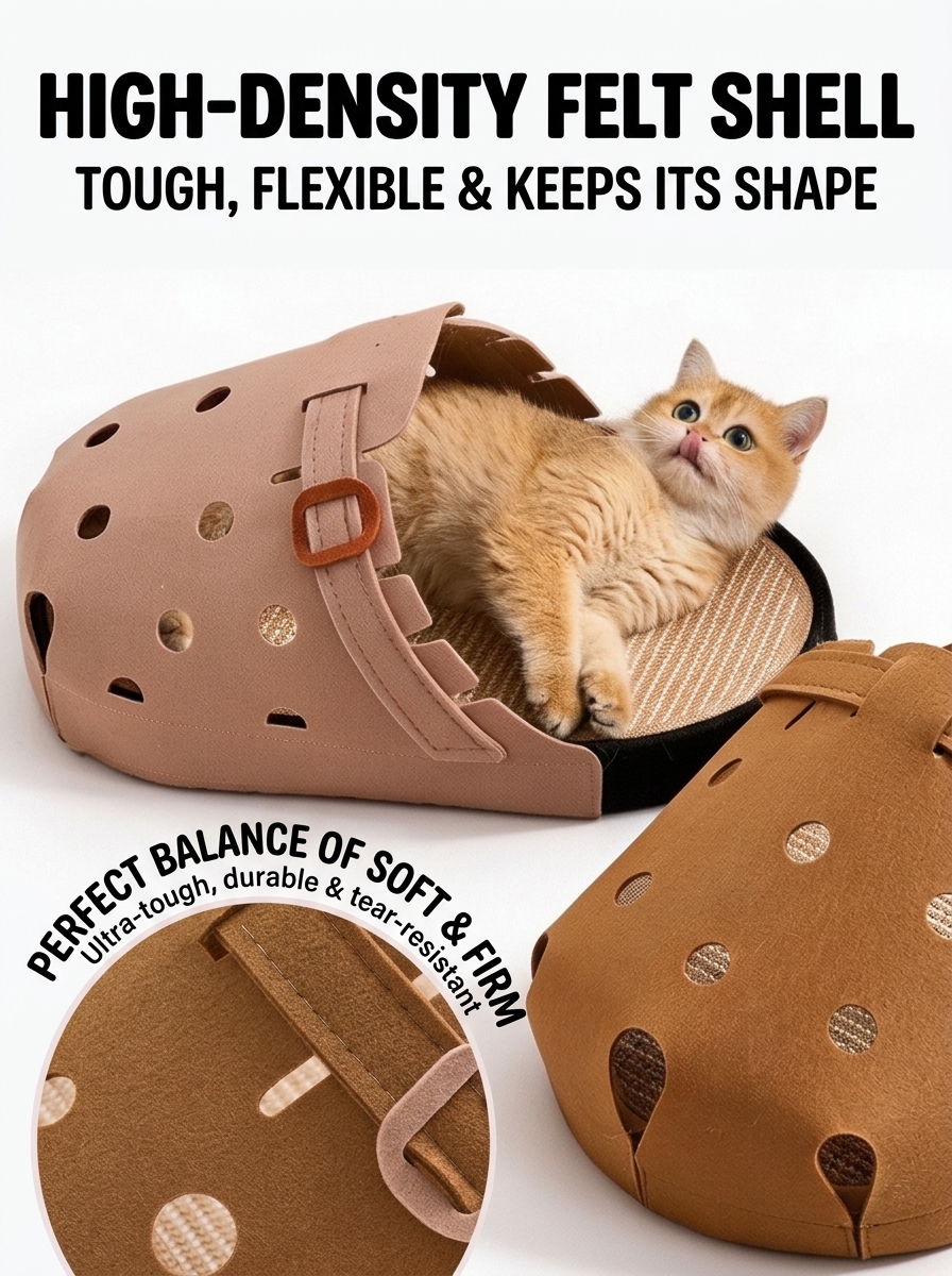 Birkenstock-Inspired Cat Scratcher Bed | Jute Cat Lounge