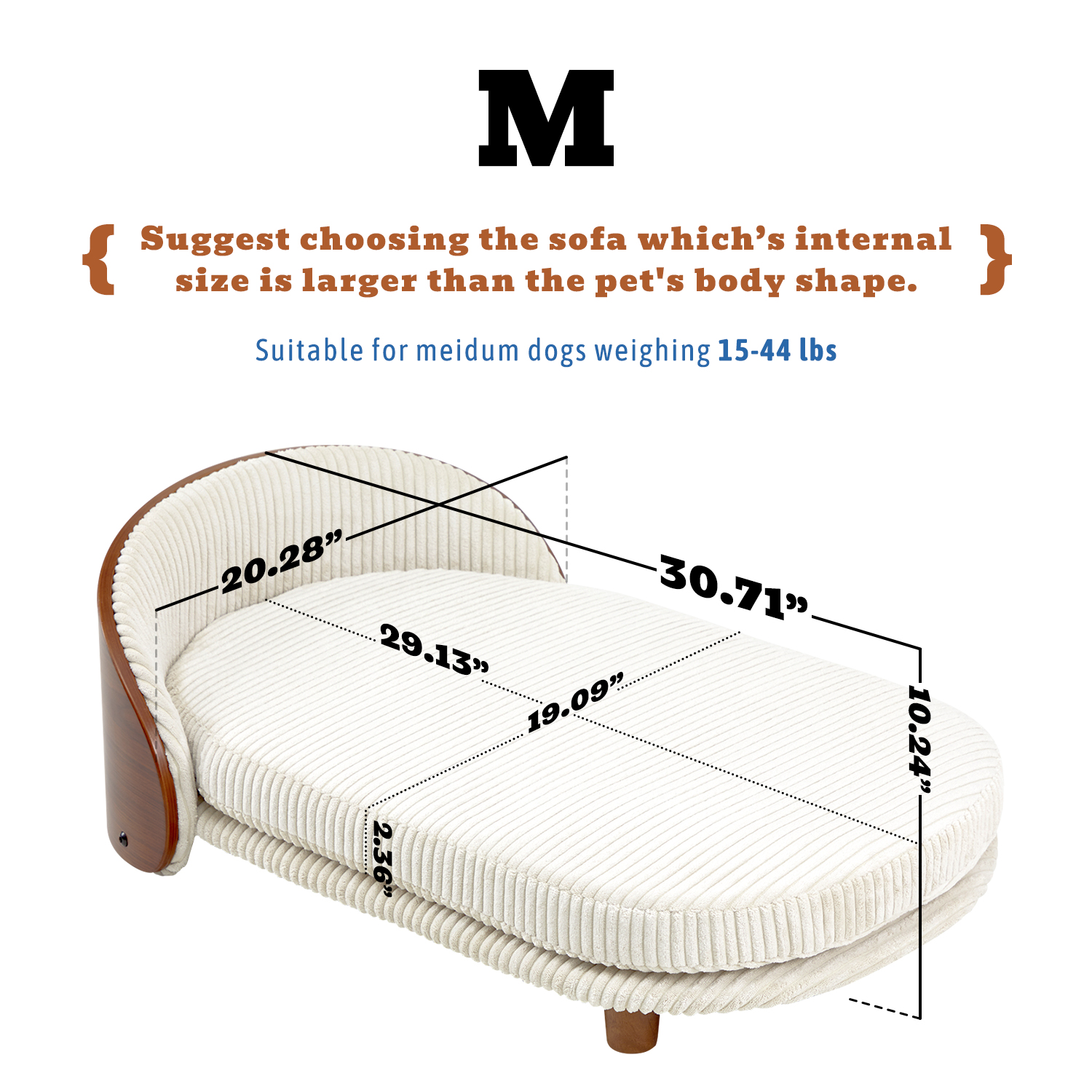 Luxury Solid Wood Dog Bed With Legs