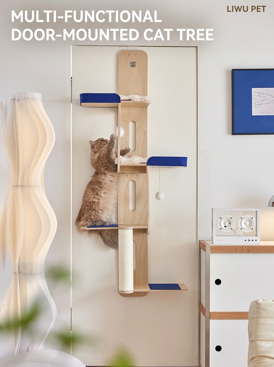 Over-the-Door Cat Climbing Tower – Space-Saving Cat Tree & Wall Perches