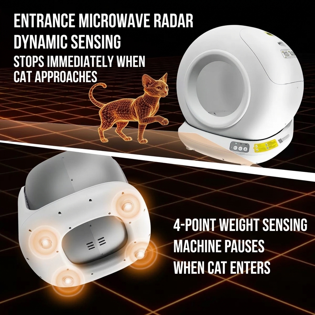 Automatic Self-Cleaning Cat Litter Box – Large Enclosed Smart Litter Box